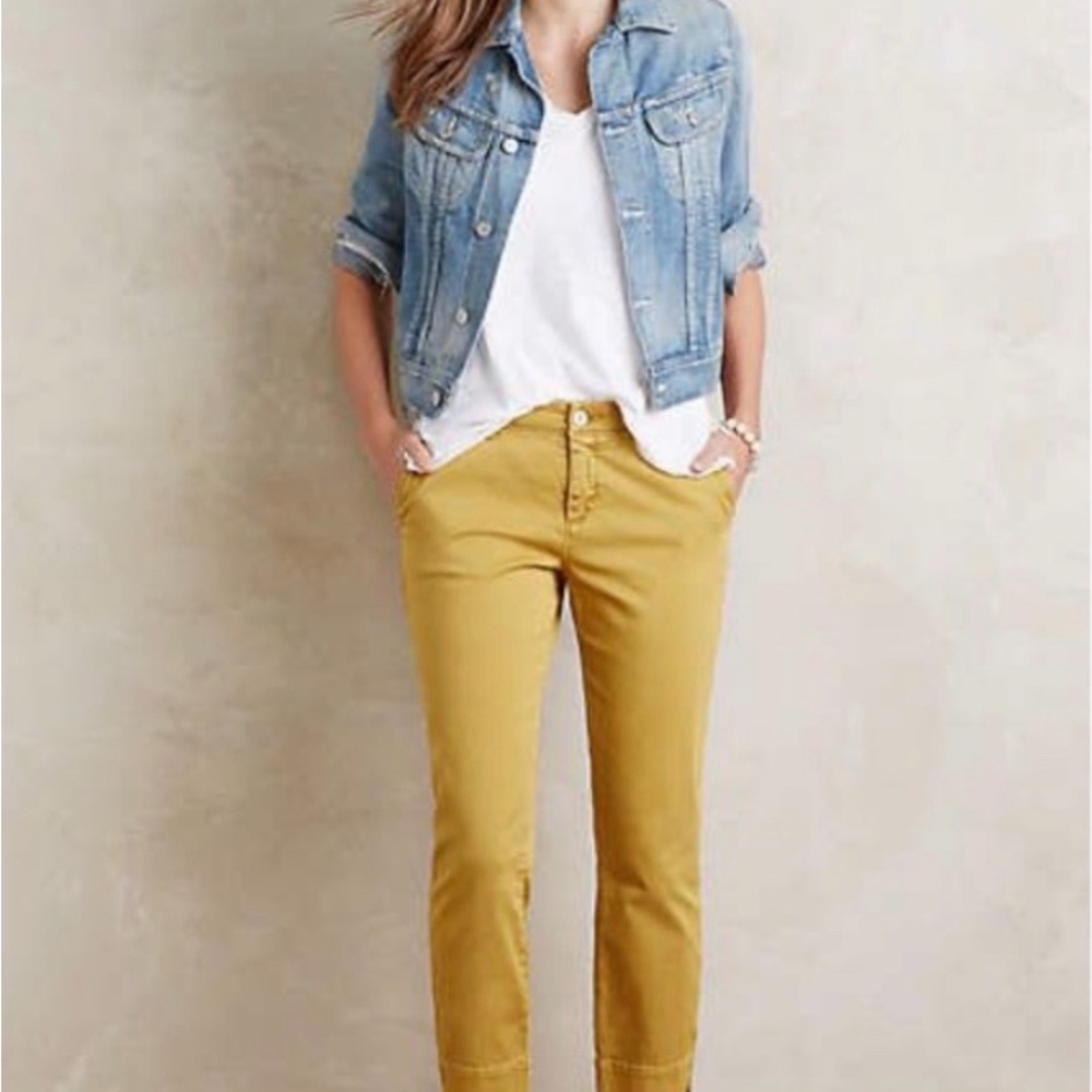 Anthropologie Pilcro and the Letterpress Stet Cropped Chinos